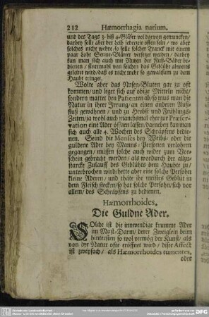 Haemorrhoides. Die Guldne Ader