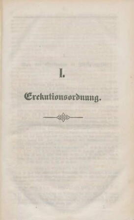 I. Exekutionsordnung.