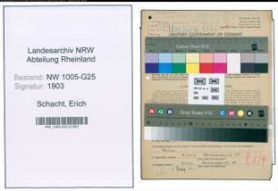 Entnazifizierung Erich Schacht , geb. 28.07.1910 (Prokurist)