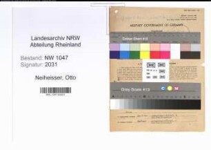 Entnazifizierung Otto Neiheisser , geb. 04.10.1892 (Beamter)
