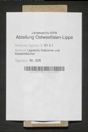 Salbuch der Bauerschaft Billerbeck von 1560