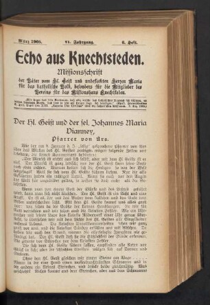 März 1905. VI. Jahrgang. 6. Heft