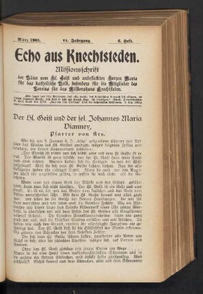 März 1905. VI. Jahrgang. 6. Heft
