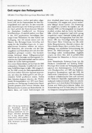 Gott segne das Rettungswerk