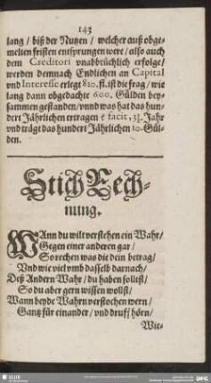 StichRechnung