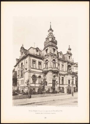 Villa Kleyer, Frankfurt/Main: Ansicht (aus: Moderne Neubauten, 1.Jg., 1894, hrsg. W. Kick)