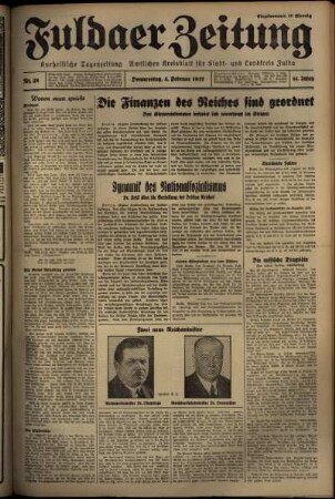 Ausgabe vom Donnerstag, den 04. Februar 1937.