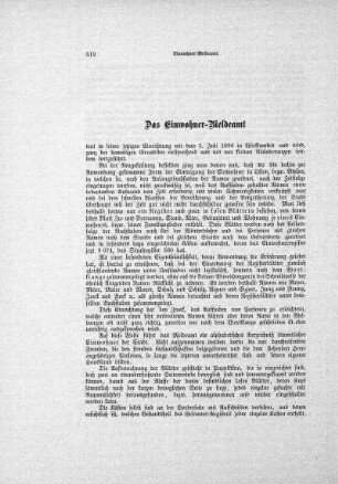 Das Einwohner-Meldeamt