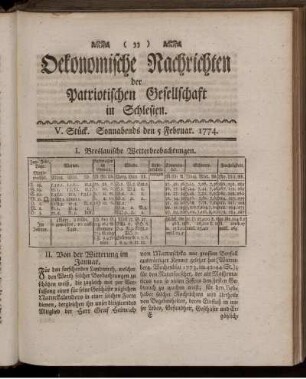V. Stück. Sonnabends den 5 Februar. 1774.