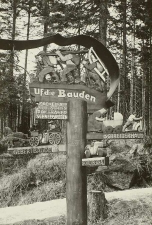 Schreiberhau, Wegweiser : Schreiberhau. Wegweiser (Winterbild)