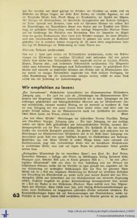 Wir empfehlen zu lesen.