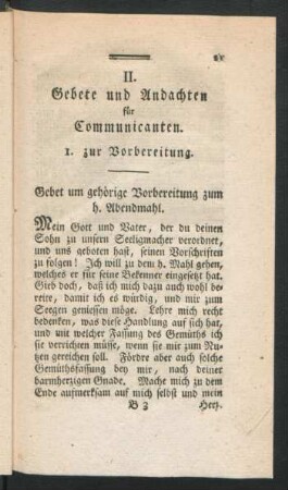 I. zur Vorbereitung.