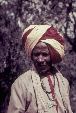 Reisefotos Indien. Porträt eines alten Mannes mit Turban