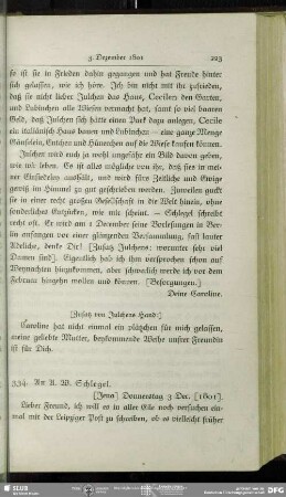 Caroline von Schelling an August Wilhelm von Schlegel, Jena, 03.12.1801