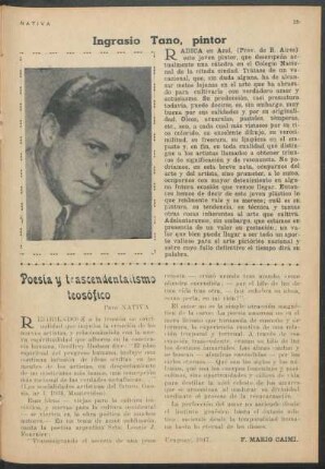Ingrasio Tano, pintor