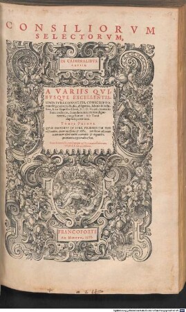 Consiliorum Selectorum, In Criminalibus Causis, Tomus Primus