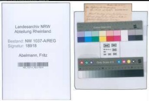 Entnazifizierung Fritz Abelmann , geb. 00.00.0000 ()