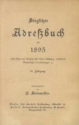 14.1895: Steglitzer Adressbuch