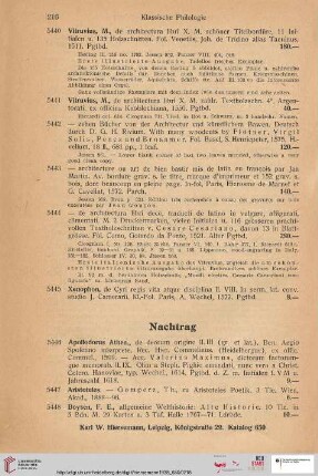 Nachtrag (Nr. 5446 - 5461)