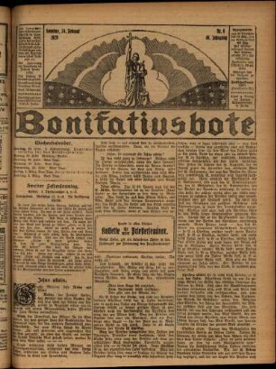 Erste Ausgabe vom Sonntag, den 24. Februar 1929.