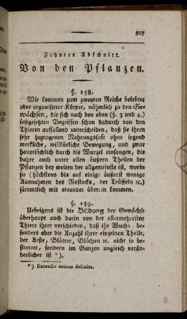 Zehnter Abschnitt. Von den Pflanzen