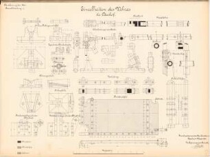 Kanalisierung der Oder Schleuse, Oderhof: Wehr: Details 1:5