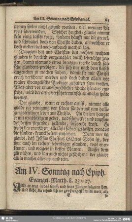 Am IV. Sonntag nach Epiph. Evangel. Matth. 8. 23-27