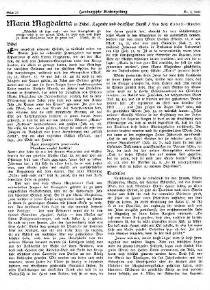 Maria Magdalena : in Bibel, Legende und deutscher Kunst