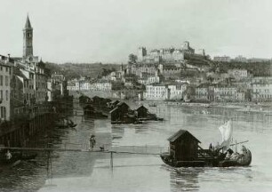 Die Etsch in Verona : Verona (Italien), Canaletto