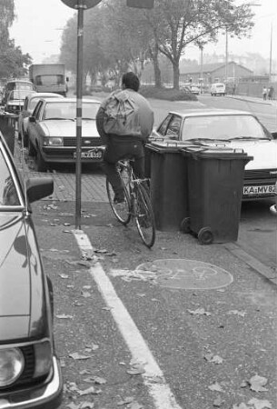 Fahrradweg in der Rüppurrer Straße