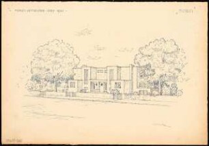 Zweifamilienhaus Monatskonkurrenz Februar 1930: Perspektivische Ansicht