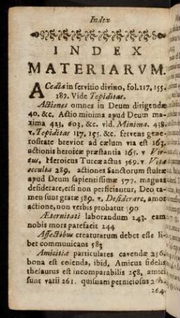 Index Materiarum