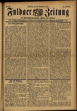 Ausgabe vom Mittwoch, den 26. September 1894.