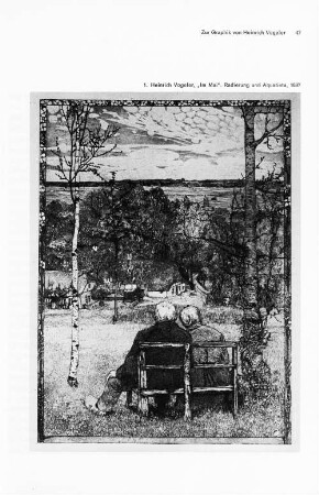 1. Heinrich Vogeler, "Im Mai". Radierung und Aquatinta, 1897