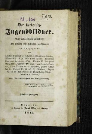 5: Der katholische Jugendbildner - 5.1843