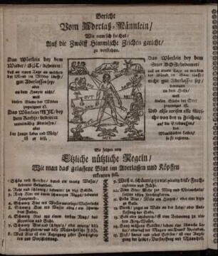 Bericht vom Aderlaß-Männlein ... - So folgen nun Etliche nützliche Regeln ...
