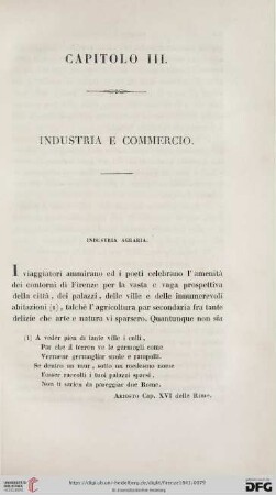 Capitolo III: Industria e commercio
