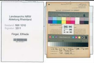 Entnazifizierung Elfriede Finger , geb. 07.01.1919 ()