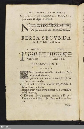 Feria Secunda Ad Vesperas.