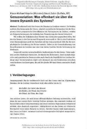 Genusvariation: Was offenbart sie über die innere Dynamik des Systems?