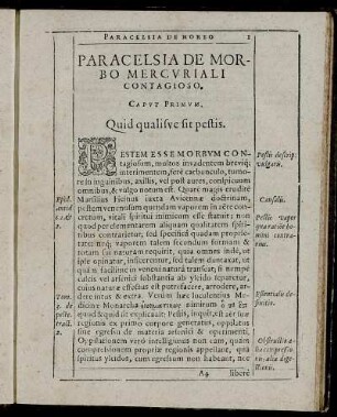 Caput Primum. Quid qualisue sit pestis.