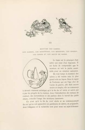 III. Monture des sabres. - Les gardes, les kodzoukas, les ménoukis, les kohgai, les ronds et les bouts de sabre