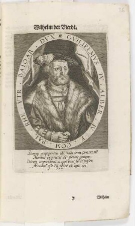Bildnis Gvilielmvs IV., Vtriusque Baioariae Dvx