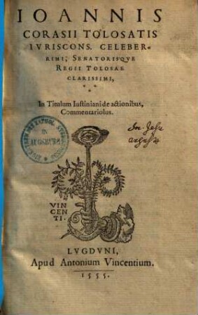 In titulum Iustiniani de actionibus commentariolus