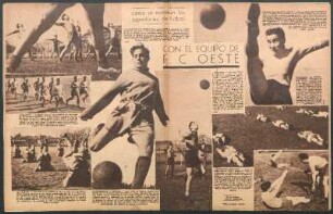 Con el equipo de F. C. Oeste [Fotografías] : Cómo se entrenan los jugadores de fútbol
