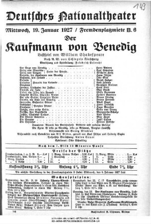 Der Kaufmann von Venedig