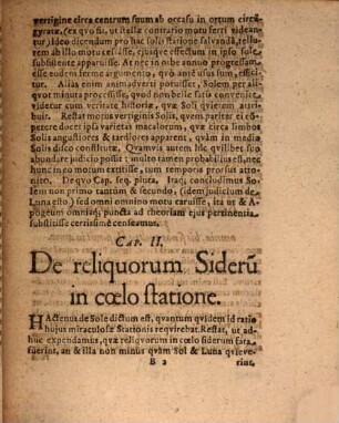 Exercitatio astronomica de statione solis tempore Josuae