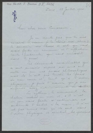 Brief an Ferruccio Busoni : 25.07.1920