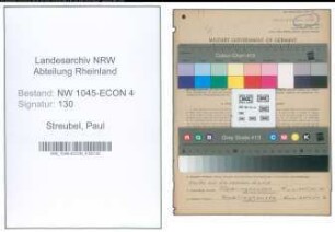 Entnazifizierung Paul Streubel , geb. 28.05.1904 (Kaufmann)
