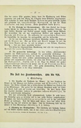 Die Zeit des Frankenreiches. 486 bis 918